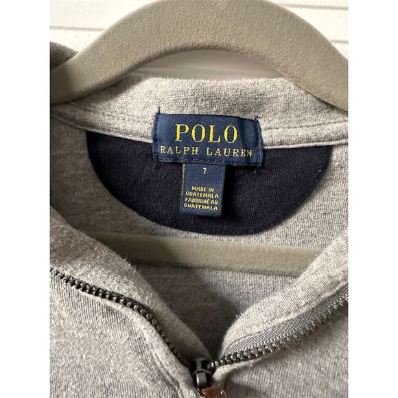 Polo Ralph Lauren Boys Gray Half Zip Pullover Sweater Size 7 - Picture 4 of 4